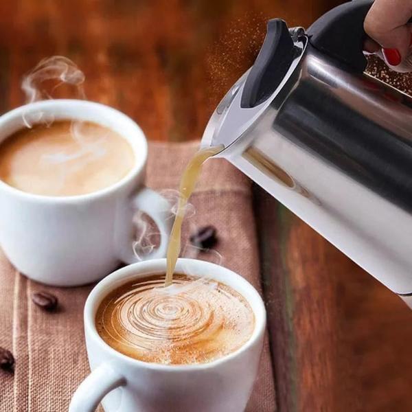 Cafeteira café expresso italiana inox clássica - Filó Moda Imagem de Cafeteira café expresso italiana inox clássica
