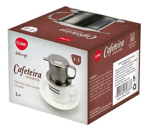 Imagem de Cafeteira Café Vietnamita Clink 1 A 3 Copos Aço Inox