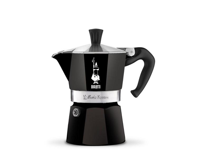 Imagem de Cafeteira de Fogão Bialetti Preta Nuova Moka Express Italiana 3 xícaras