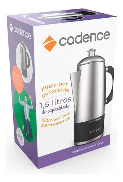 Imagem de Cafeteira Eletrica Italiana Cadence CAF120 1,5 Litros Inox 110v