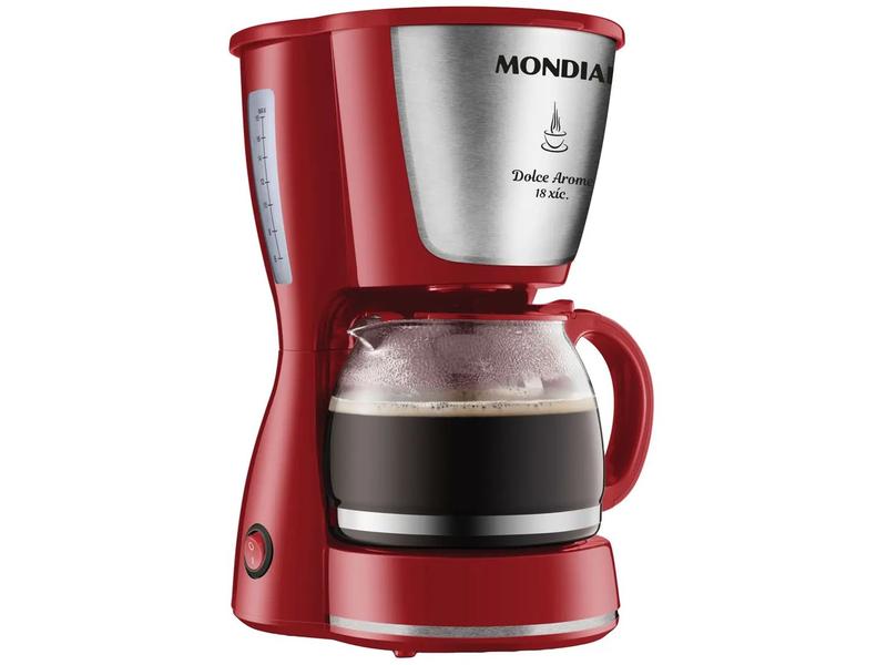 Cafeteira Elétrica Mondial Dolce Arome 18 Cafés - Vermelha Cafeteira Elétrica Mondial Dolce Arome 18 Cafés - Vermelha