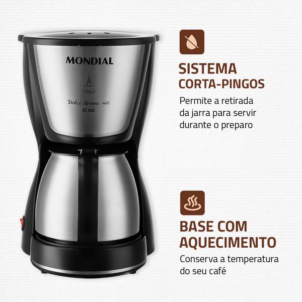 Imagem de Cafeteira Elétrica Mondial Dolce Arome C-34JI-15X