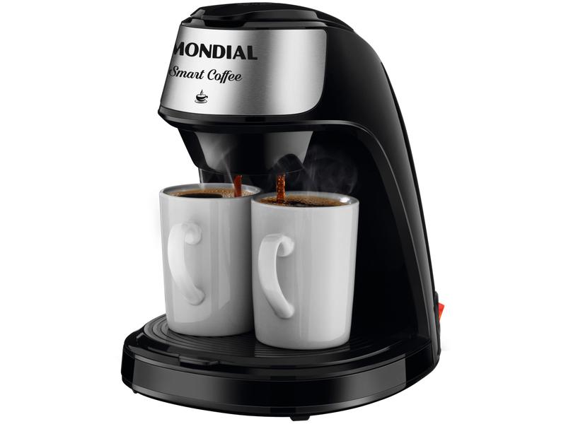 Cafeteira Elétrica Mondial Smart Coffee C-42-2X-BI - 2 Cafés Preta Cafeteira Elétrica Mondial Smart Coffee C-42-2X-BI - 2 Cafés Preta