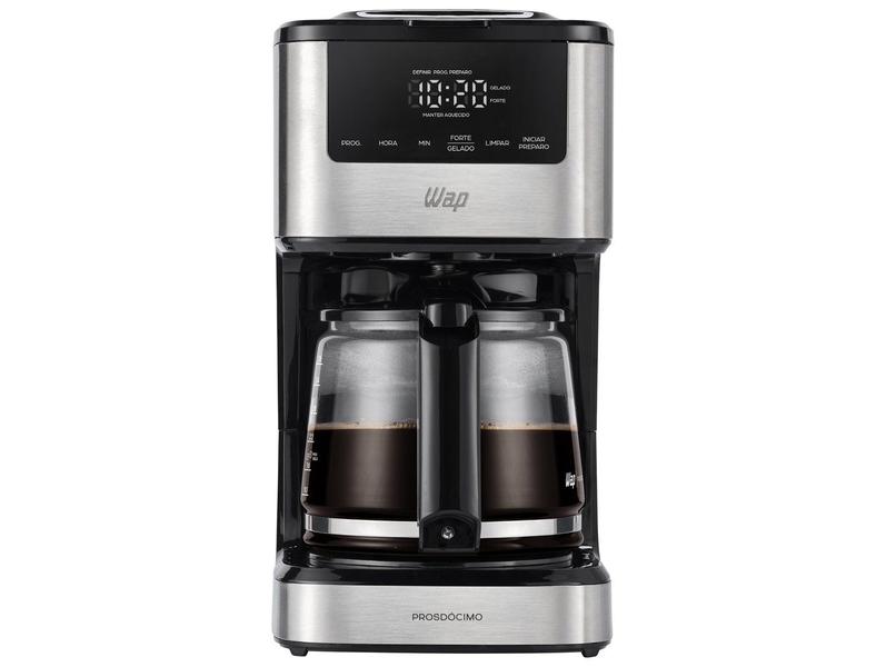 Cafeteira Elétrica Wap Aroma WCD1500 38 Xícaras Preto e Cinza FW010085 Cafeteira Elétrica Wap Aroma WCD1500 38 Xícaras Preto e Cinza FW010085