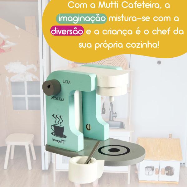 Imagem de Cafeteira em Madeira Brinquedo Infantil Faz de Conta