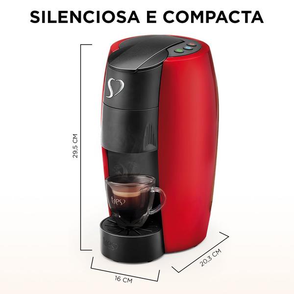 Imagem de Cafeteira Espresso LOV Vermelha Automática - TRES 3 Corações