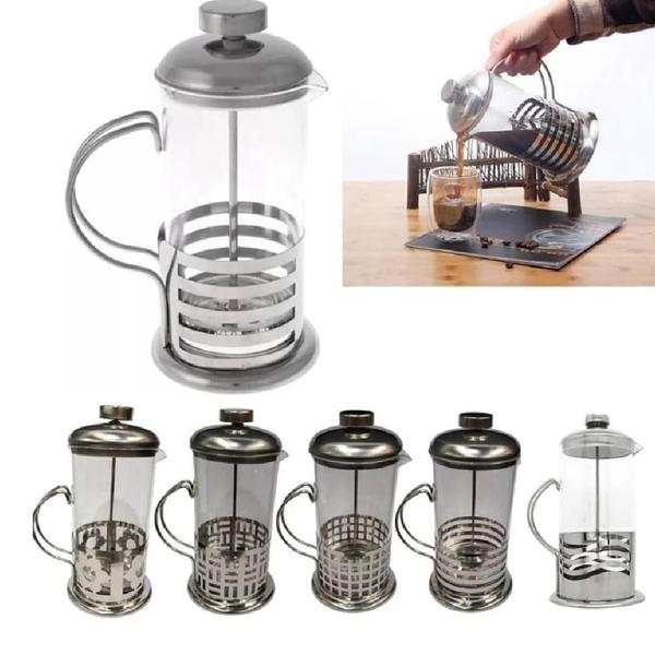 Imagem de Cafeteira expressa francesa de luxo 600ml inox com bule e prensa