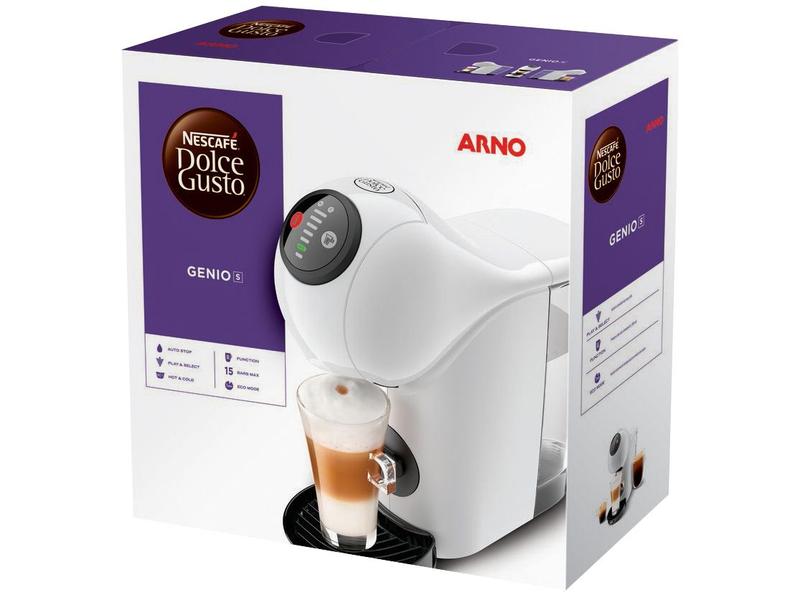 Imagem de Cafeteira Expresso Arno Nescafé Dolce Gusto Genio S Basic de Cápsula 15 Bar Branco