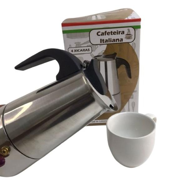 Imagem de Cafeteira Expresso Italiana em Inox Design Clássico Para Cozinha Moderna