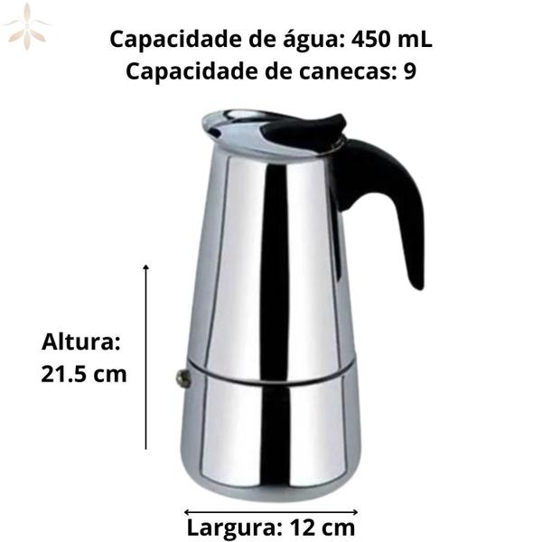 Imagem de Cafeteira Expresso Italiano 9 Xícaras Aço Inoxidável