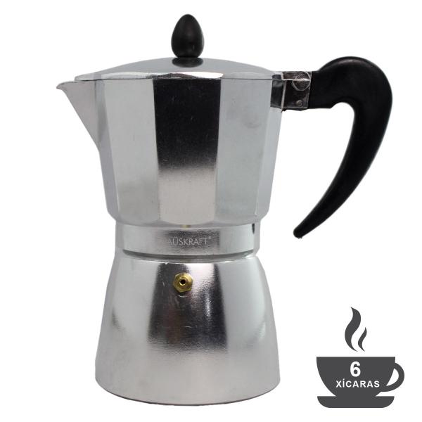 Cafeteira Expresso tipo Italiana 6 Xícaras Alumínio - Hauskraft Imagem de Cafeteira Expresso tipo Italiana 6 Xícaras Alumínio