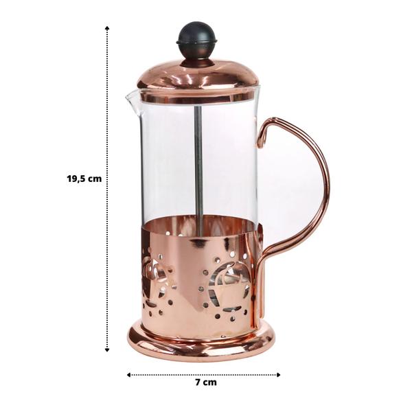 Imagem de Cafeteira francesa cremeira french press cold brew  gold rose - 350 ml