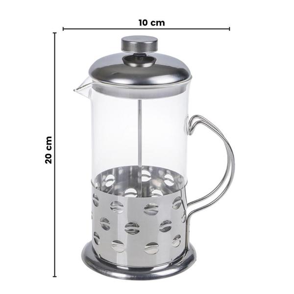 Imagem de Cafeteira francesa em inox luxo 600ml praticidade e elegância para seu café