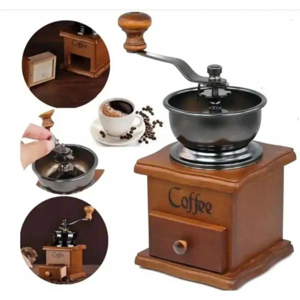 Imagem de Cafeteira Francesa Prensa e Moedor de Café Kit Retrô Gourmet