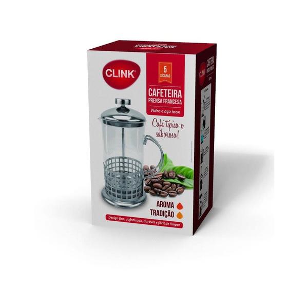 Imagem de Cafeteira Francesa Vidro/Inox 600ml Ck1898 Clink