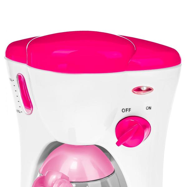 Imagem de Cafeteira Infantil Mania De Casa Com Luz Sai Água Cor Rosa Dm Toys