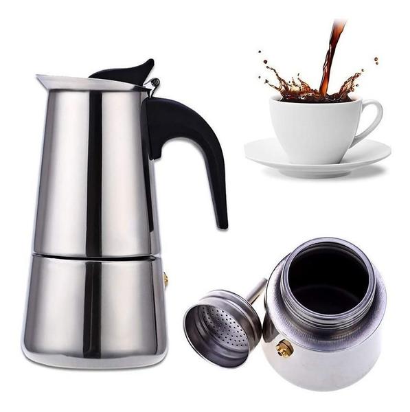 Imagem de Cafeteira Italiana 06 Xícaras Manual Aço Inox Premium