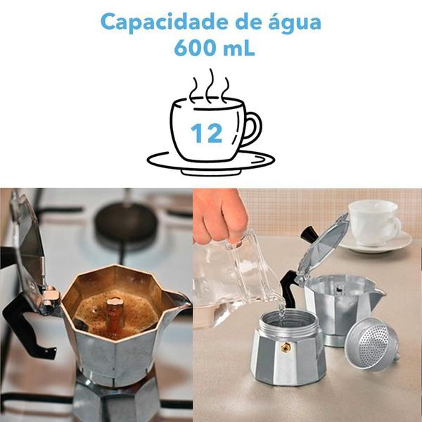 Imagem de Cafeteira Italiana 12 Xícaras Café Manual Dispensa Filtro