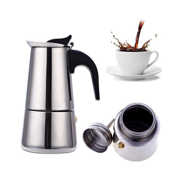 Imagem de Cafeteira Italiana 300ml para 06 xícaras Aço Inox Premium