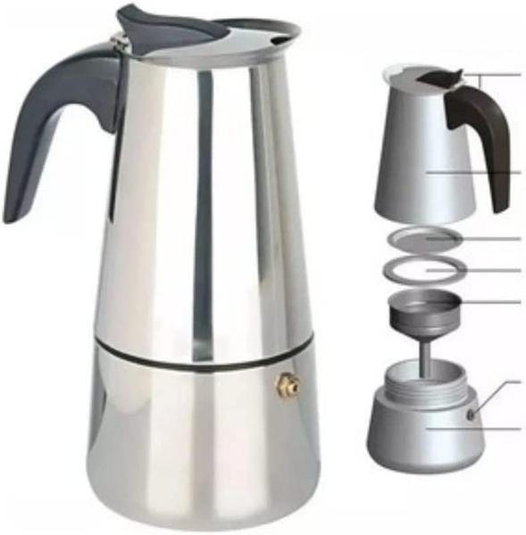 Imagem de Cafeteira Italiana 4 Xicaras Em Inox Q-2388