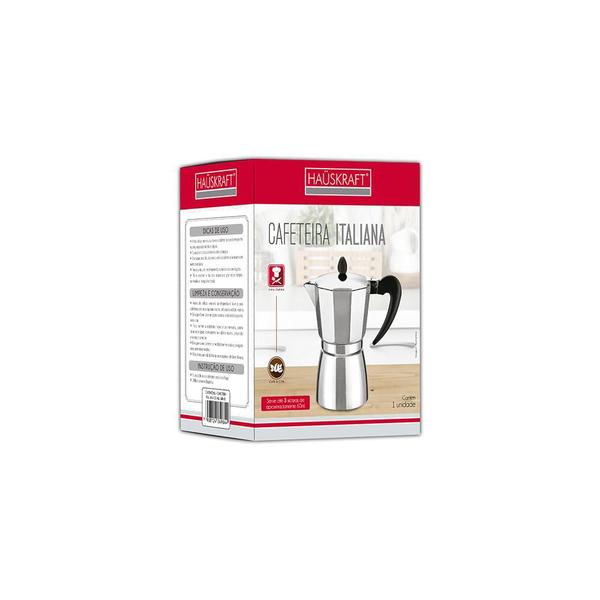 Imagem de Cafeteira Italiana 450ML Faz 9 Xícaras 50ML Portátil Prata