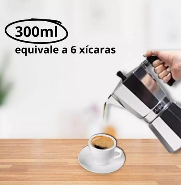 Cafeteira Italiana 6 Xícaras De Café Moka - GMB Imagem de Cafeteira Italiana 6 Xícaras De Café Moka