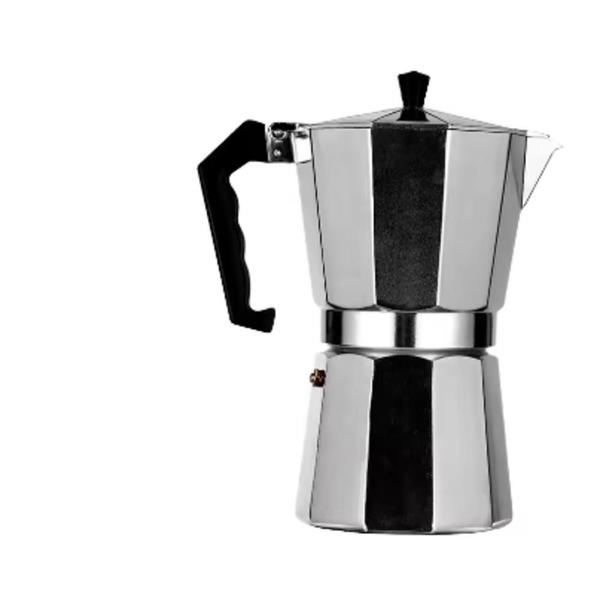 Imagem de Cafeteira italiana 6 xicaras expresso grande moka luxo prata aluminio manual profissional