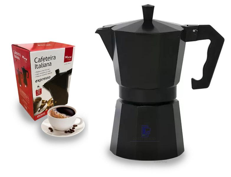 Imagem de Cafeteira Italiana 9 Xícaras Premium 450 mL Café Expresso Alumínio