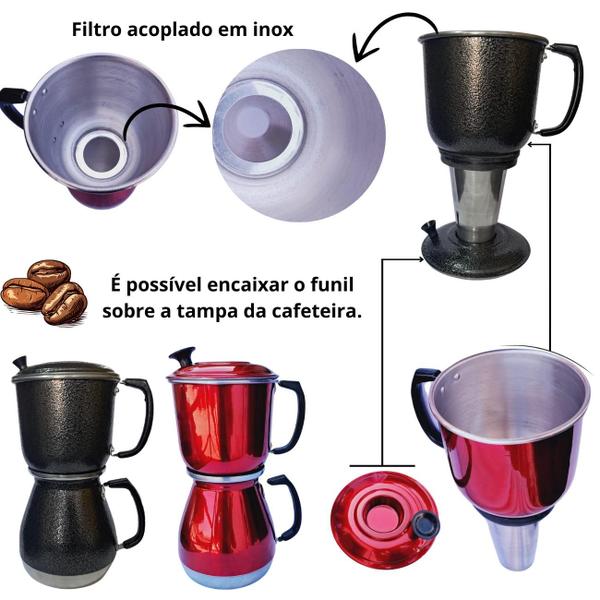 Imagem de Cafeteira Italiana a Vapor Manual 1,6 Litros Em Alumínio Extra Cafeteira Brasileira Econômica