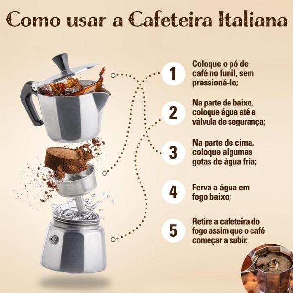 Imagem de Cafeteira Italiana Alumínio 9 Xícaras Expresso Manual 380Ml