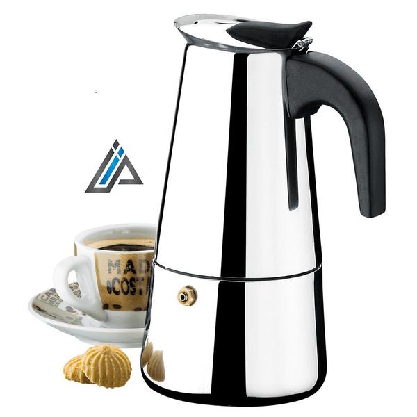 Imagem de Cafeteira Italiana de Aço Inox  Brinox Capacidade 300ml