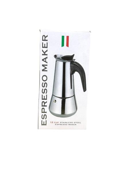 Imagem de Cafeteira Italiana em Aço Inoxidável Café Expresso 12 Xícaras Moderna 600ml