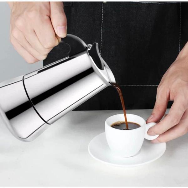 Imagem de Cafeteira Italiana Expresso 300ml 6 Xícaras Aço Inox