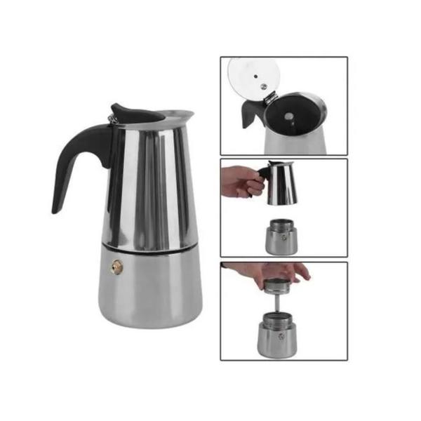 Imagem de Cafeteira Italiana Expresso 300Ml Em Inox Para 6 Xícaras