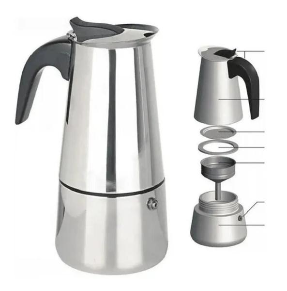 Imagem de Cafeteira Italiana Expresso 9 Xícaras 500ml Inox Com Filtro