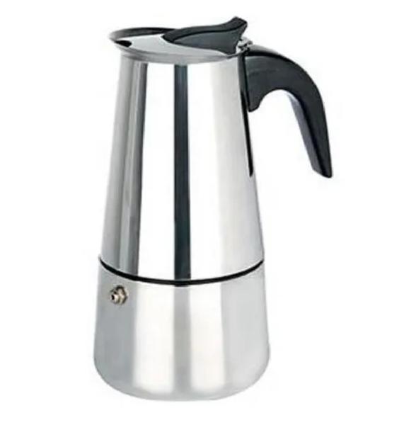 Imagem de Cafeteira Italiana Expresso Aço Inox 4, 6, 9 Xicara Filtro Térmica Manual Com Filtro Café Chá