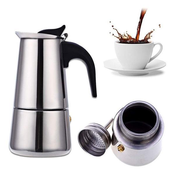 Caféteira Italiana Inox Premium para 6 xicaras - Wincy Imagem de Caféteira Italiana Inox Premium para 6 xicaras