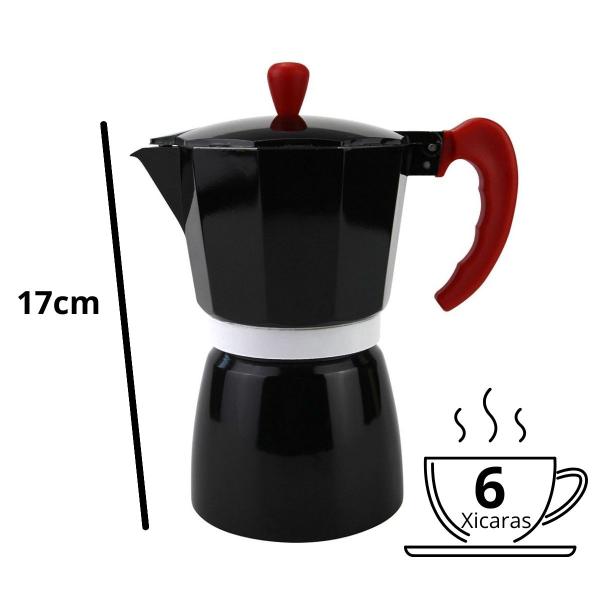 Imagem de Cafeteira Italiana Mocha 6 Xicaras 250ml Aluminio Aroma e Tradição