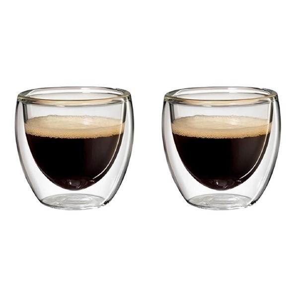 Imagem de Cafeteira Italiana Moka 450Ml + 2 Copos Vidro Duplo 140Ml