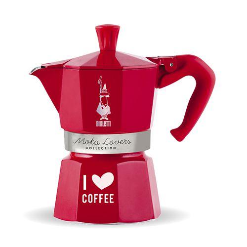 Imagem de Cafeteira Italiana Moka Bialetti Express I Love Coffee Vermelha