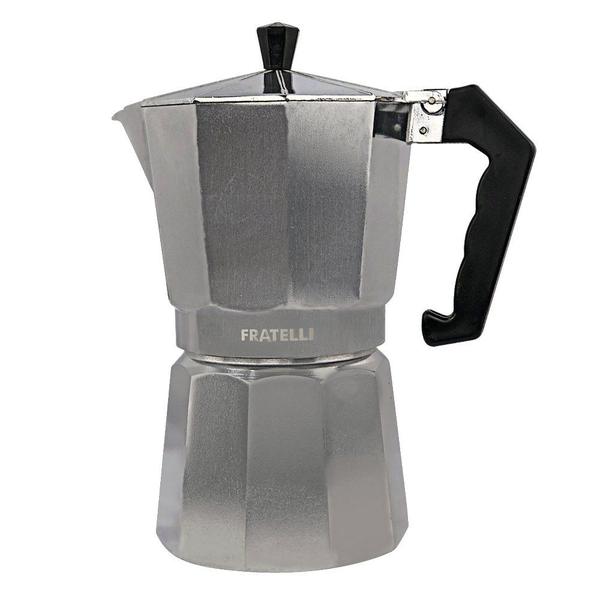 Cafeteira Italiana Moka Express Faz 6 Xícaras Café Aluminio - Fratelli Imagem de Cafeteira Italiana Moka Express Faz 6 Xícaras Café Aluminio