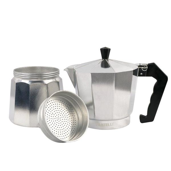 Cafeteira Italiana Moka Express Faz 6 Xícaras Café Aluminio - Fratelli Imagem de Cafeteira Italiana Moka Express Faz 6 Xícaras Café Aluminio
