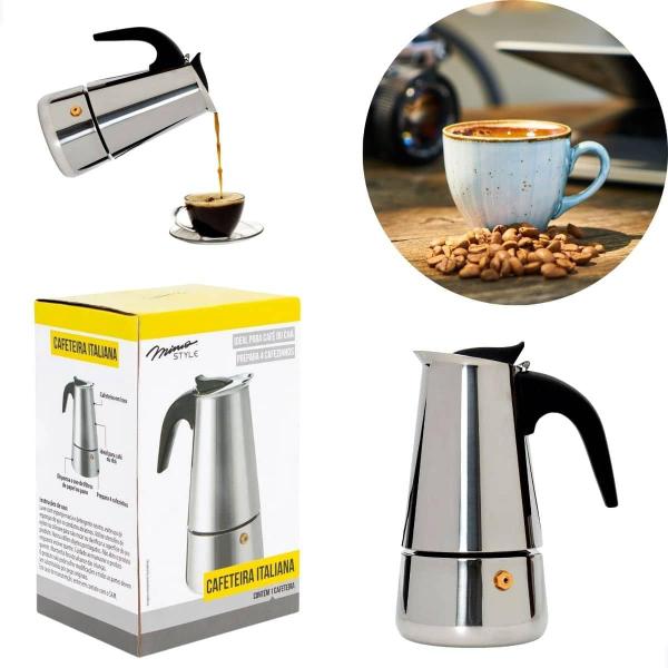 Cafeteira Italiana Moka Expresso Para 4 Cafés Mimo Style