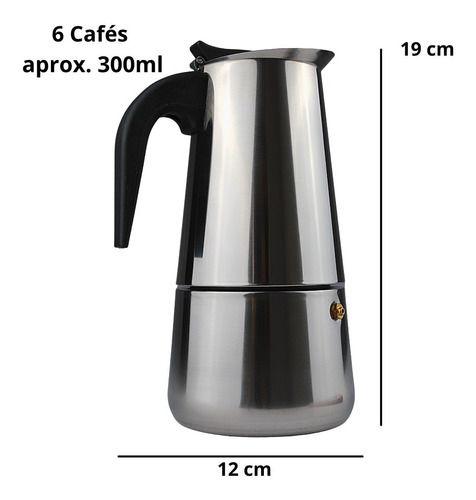 Imagem de Cafeteira Italiana Moka Inox 300ml Serve 6 Xícaras 