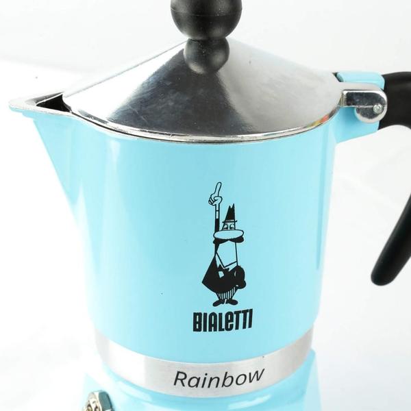 Imagem de Cafeteira Italiana Rainbow Azul Clara 3 Xícaras  Bialetti