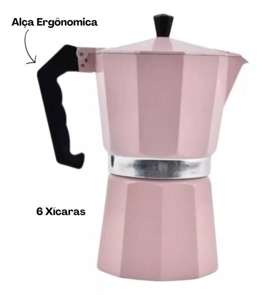 Imagem de Cafeteira Italiana Rosa De Inox 300ml