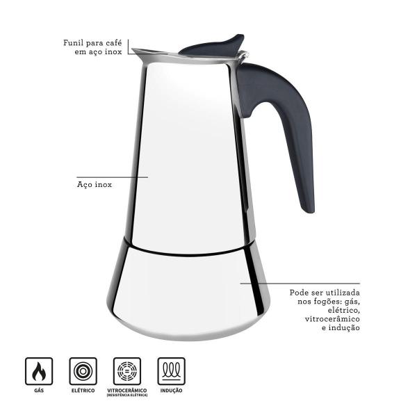 Imagem de Cafeteira Italiana Tramontina Para Espresso 350 Ml