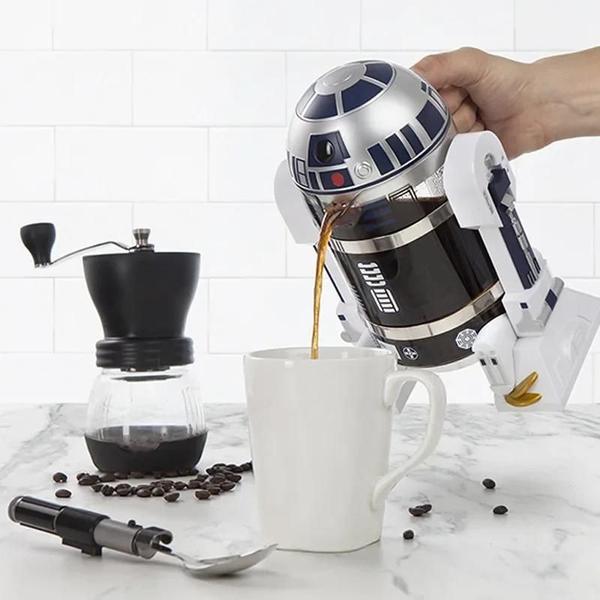 Imagem de Cafeteira Moka Manual Star Wars R2-D2 - 960ml em Aço Inoxidável