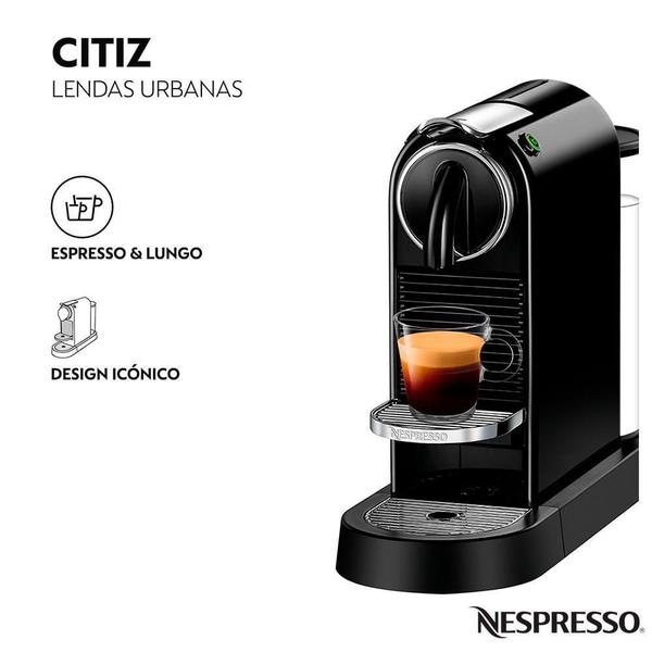 Imagem de Cafeteira Nespresso CitiZ Preta para Café Espresso - D113-BR