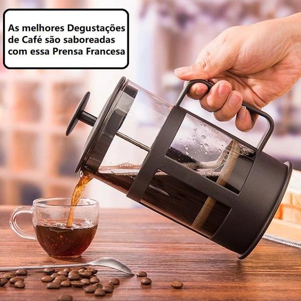 Imagem de Cafeteira Prensa Francesa 350 ML Cremeira Café Leite Cremoso